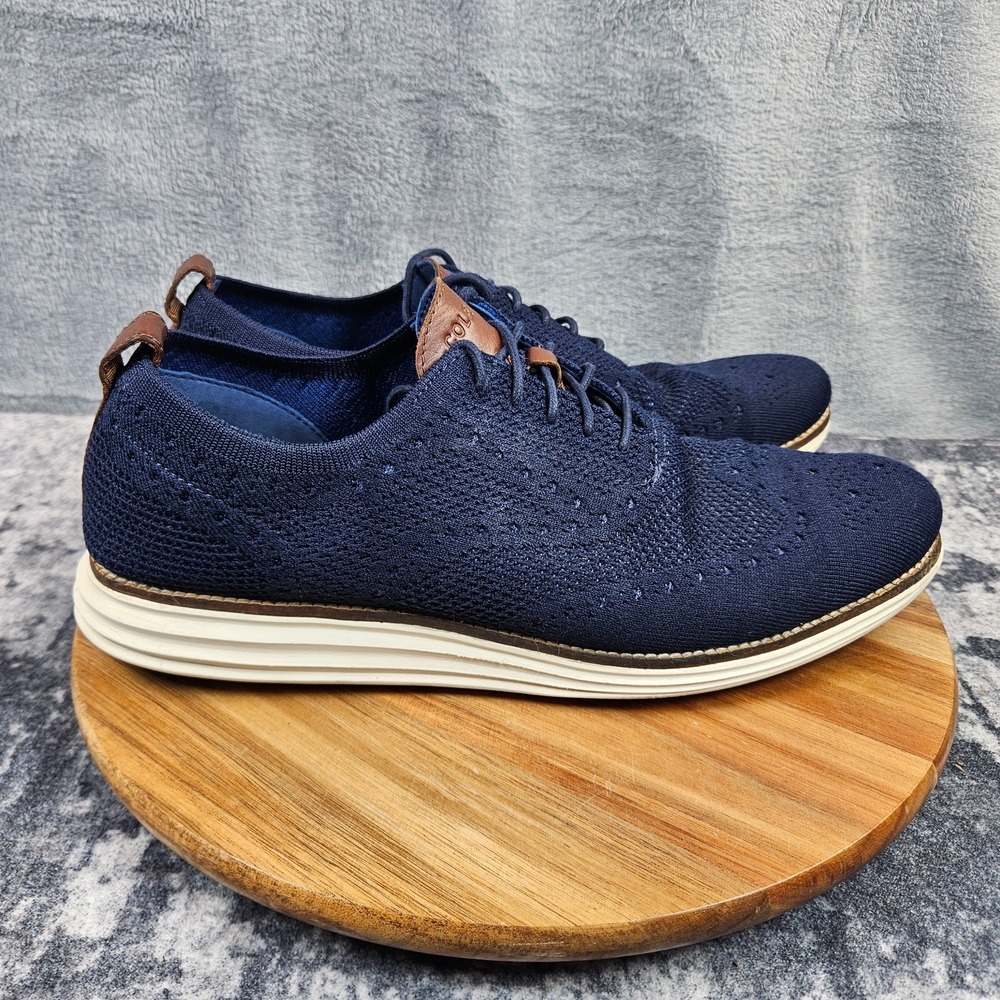 Cole Haan Grand OS Men's Wingtip Oxfords Dress Shoes Size 12 M Blue C27960
